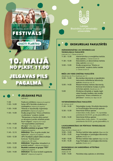 Atvērto durvju dienas festivālu “Sajūti #LaBiTeU”