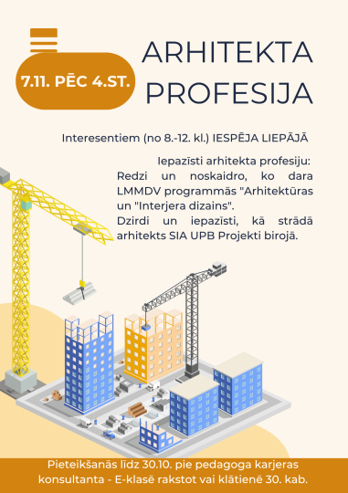 Iepazīsti arhitekta profesiju