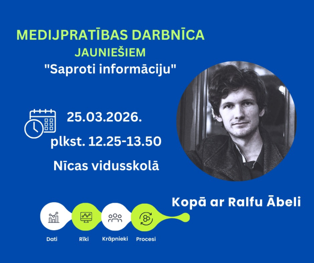 Medijpratības darbnīca 9. kl. jauniešiem “Saproti informāciju”