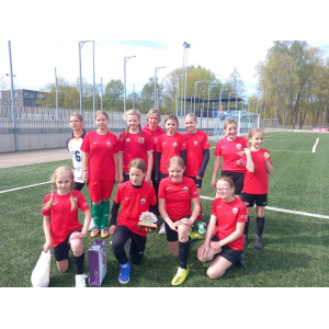  Latvijas skolu futbola čempionāta finālturnīrā 4.-5. klases meitenēm tiek izcīnīta 4. vieta