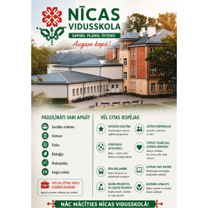Nāc mācies Nīcas vidusskolā!