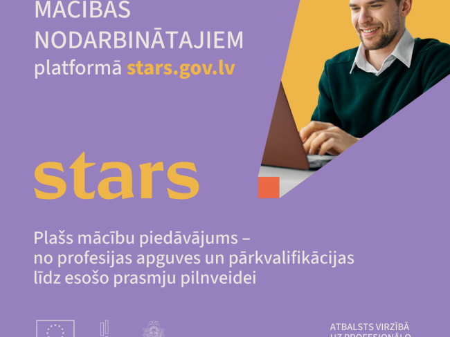 Mācības nodarbinātajiem platformā stars.gov.lv